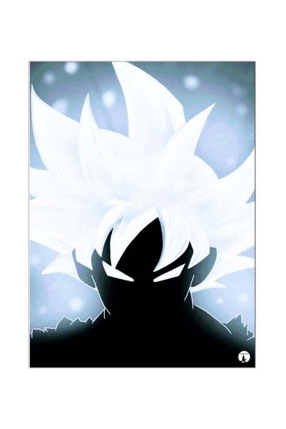 Generic Cartoon Printed Metallic Plate Black/White/Blue 20x15cm
