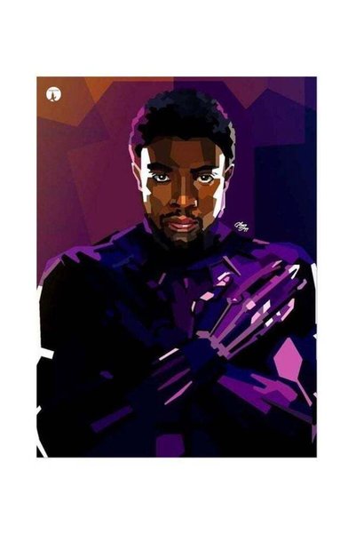 Generic Cartoon Themed Metallic Plate Purple/Black/Brown 20x15cm
