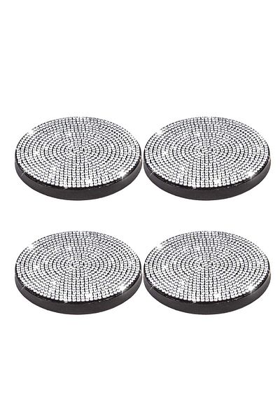 Generic Universal Bling Car Cup Coaster,7cm/2.76inch Anti-Slip Crystal Rhinestone Drink Car Cup Mat for Wom