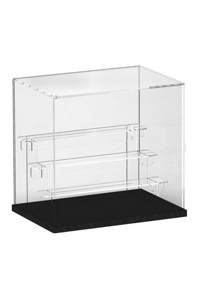 Generic 4-Tier Clear Acrylic Display Case with Door, Countertop Display Stand...