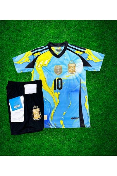 After Party Argentina 2024/25 New Season Lionel Messi Special Concept Jersey Set of 4 (Blue-Yellow) Ag