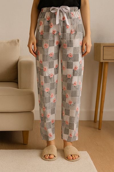FAMES PİJAMA Flower Pattern Women's Pajama Bottom