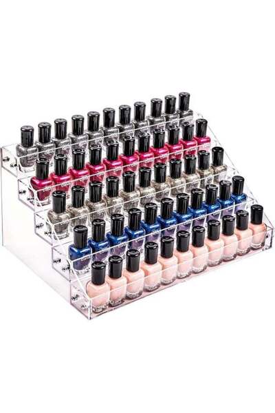 Generic Nail Polish Organizer, 5 Layers Acrylic Display Rack, Cosmetics Stora...