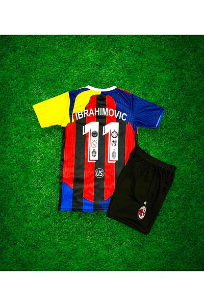 After Party Zlatan Ibrahimovic All Clubs Kids Jersey Shorts Socks Wristband Set of 4 Ag