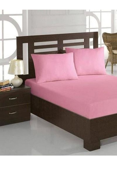 VİLERA HOME Pink Cotton Battal Boy Bed Sheet Set