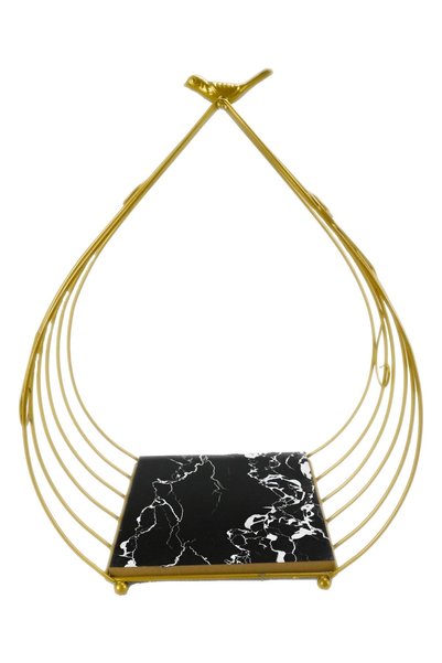 Generic Gilded Elegance: Gold-Plated Rack with Ornamental Holder - Versatile ...
