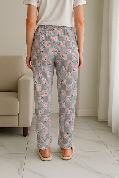 FAMES PİJAMA ÇİÇEK DESEN KADIN PİJAMA ALT