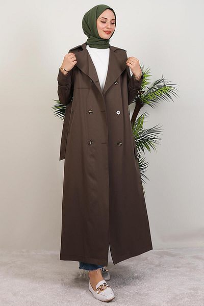 GİYZAMİLA Terra Trench Coat Khaki
