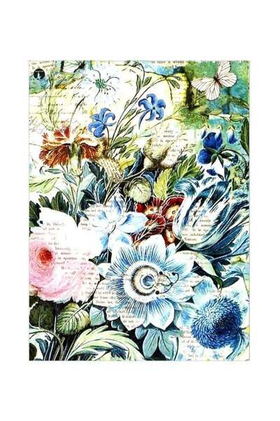 Generic Floral Themed Metallic Plate Multicolour 20x15cm