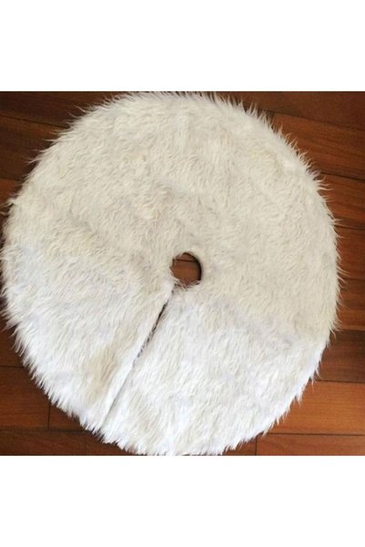 Generic 2-Piece Decorative Tree Skirt White