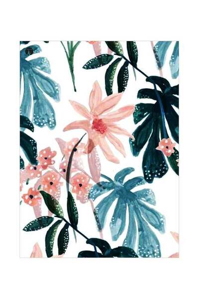Generic Flower Themed Metallic Plate Pink/Blue/White 20x15cm