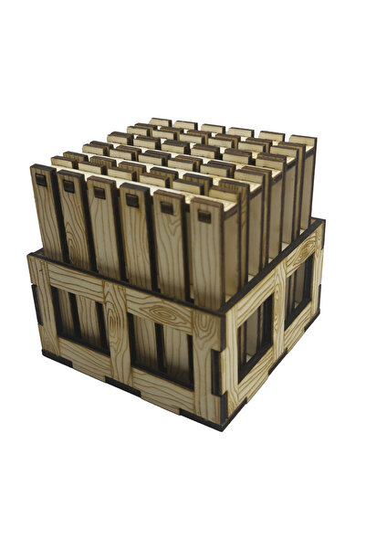 OEM Set 5 coaster supports shaped like pallets