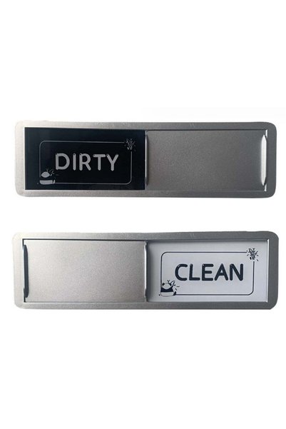 Generic Silver Panda Bamboo Dishwasher Magnets Clean Dirty Signs Scratch Resi...