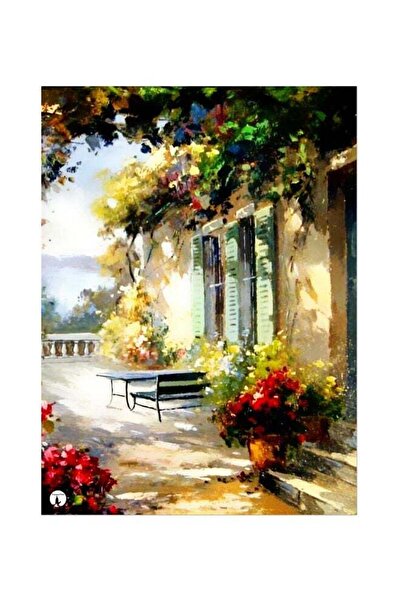Generic Nature Themed Metallic Plate Yellow/Green/Red 20x15cm