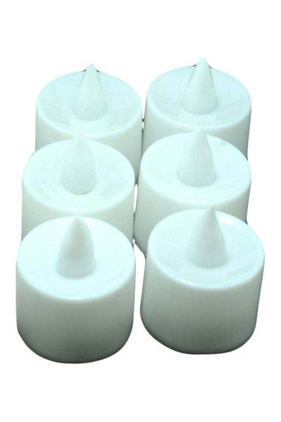Generic 6-Piece Decorative LED Flameless Candles Yellow 15x13x5cm
