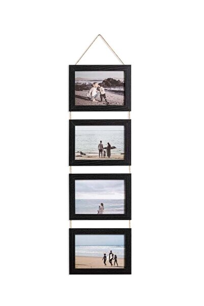 Generic GUDOO 5x7 Hanging Picture Frames with Real Glass, Folding Collage Frame Displays 4 Photos for Home