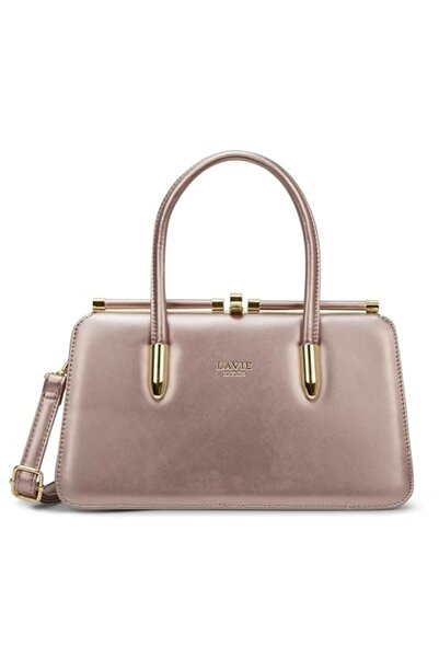 Lavie Luxe حقيبة إطار كتاب نسائية (ذهبي وردي)