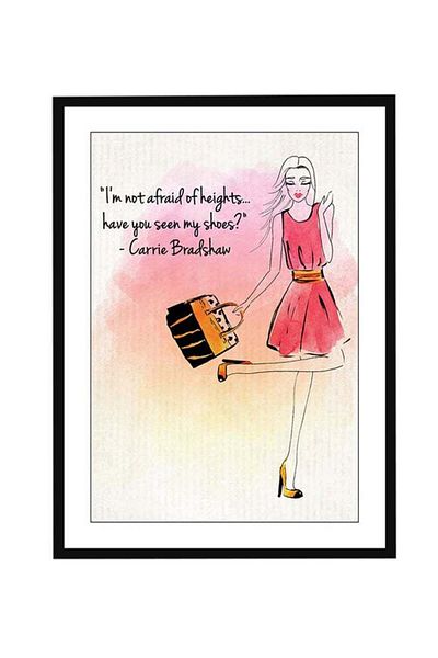 Generic Spoil Your Wall Carrie Bradshaw Quotes Poster With Frame Multicolour 40x55cm