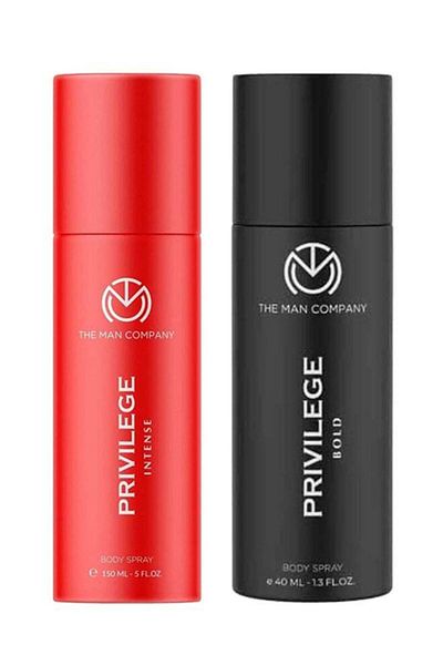 The Man Company Pack Of 2 Privilege Active Deodorant For Men | Premium Body Spray | Long-Lasting Fragrance | Perfect