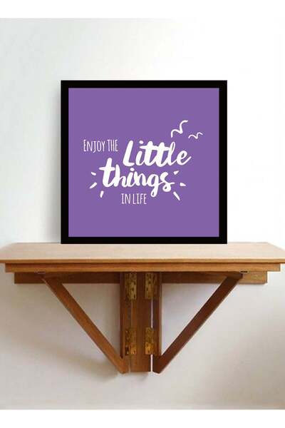 Generic Spoil Your Wall Wall Posters with Enjoy The Little Things In Life Motivational Quote and Black Fram