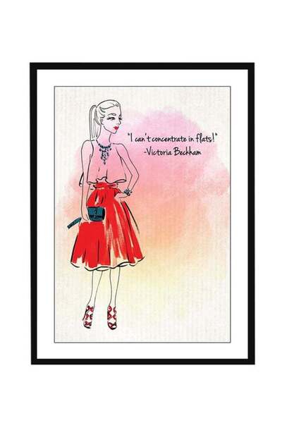 Generic Spoil Your Wall Victoria Beckham Poster With Frame Multicolour 40x55cm