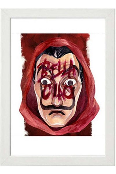 Generic La Casa De Papel Money Heist Painting Wall Art Poster Frame White 21 ...