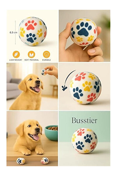 AyrStore 3’lü Köpek Oyuncak Top Seti, Yumuşak Kauçuk Tenis Topu, Küçük ve Orta Irk Köpekler İçin