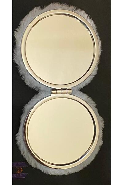 NO BRAND Plush Makeup Mirror Keychain Accessory