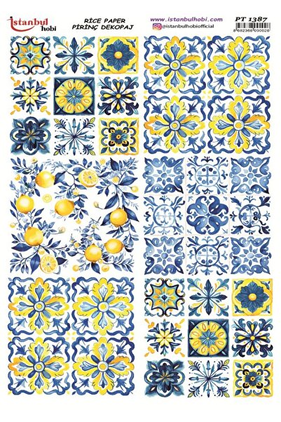 İstanbul Hobi ورق ديكور نحاسي 30x42 سم PT-1387