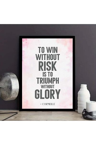 Generic Spoil Your Wall Corneille Quotes Wall Poster with Black Frame, Wall Arts Home DÃ©cor Photo Frames,