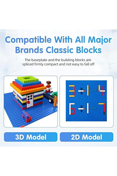 Genel Markalar Klasik Taban Plakaları, 8'li Paket Kare 32x32 Saplama Yapı Tabanı, 10 "× 10" Büyük Yapı