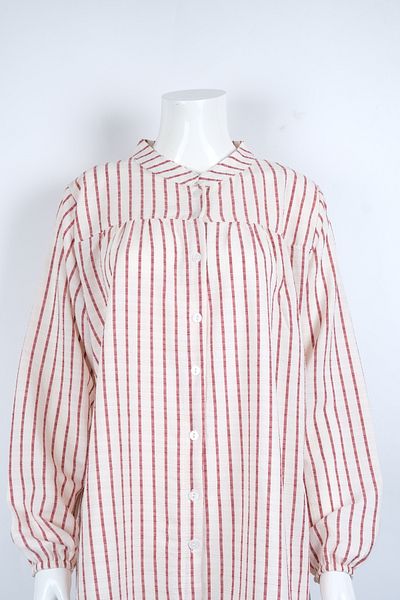 MUSTÜN Stripe Patterned Woven Shirt