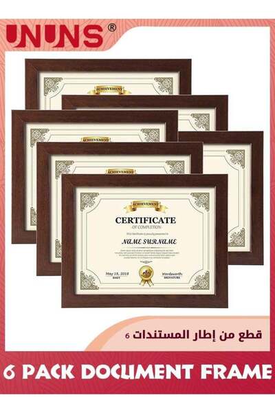 Generic UNUNS 8.5x11.7 Document Frame,Set Of 6 Document Certificate Frame,Picture Frames For Wall And Table