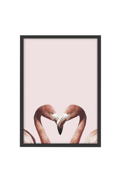 Generic Flamingo Bird Poster With Frame Multicolour 30x40cm