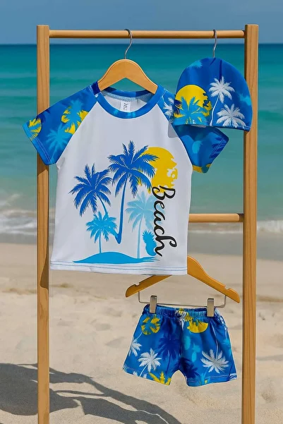 RONYPONY Team Three Pieces Boy's Boy's Boned Swimsuit