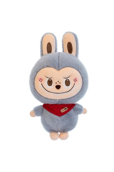 OEMN Labubu Plush Toy, 27 cm, Gray - Birthday and Valentine's Day Gift