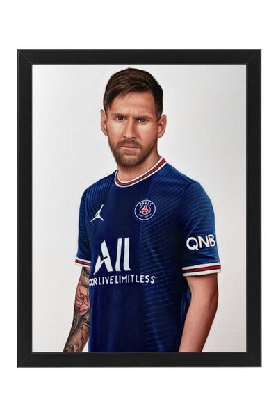 Generic Boomah Accessories Lionel Messi Psg Artwork Poster With Frame 30x40cm