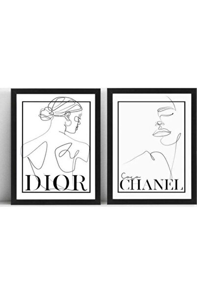 Generic ملصق أزياء ديور وشانيل من بوماه أكسسوارز، قطعتان، بتصميم خط رفيع، مع ...