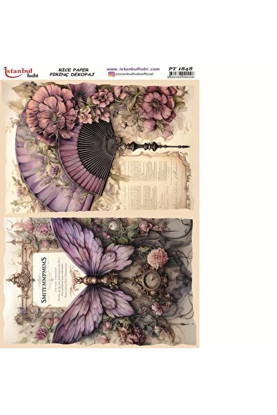 İstanbul Hobi ورق ديكور نحاسي 30x42 سم PT-1848