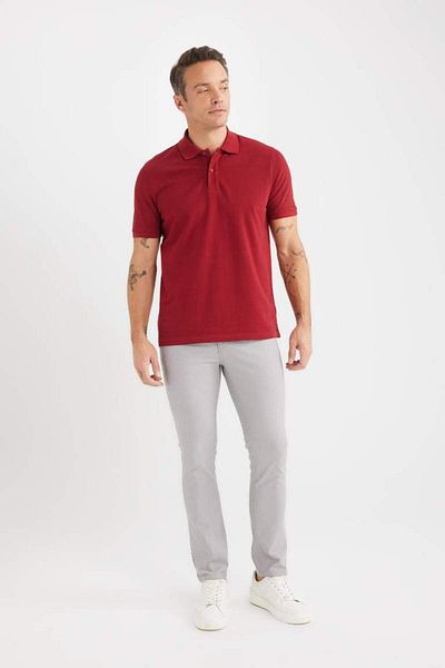 DeFacto New Season Summer Chino Canvas Textured Trousers Slim Fit Slim Fit Pockets Narrow Leg
