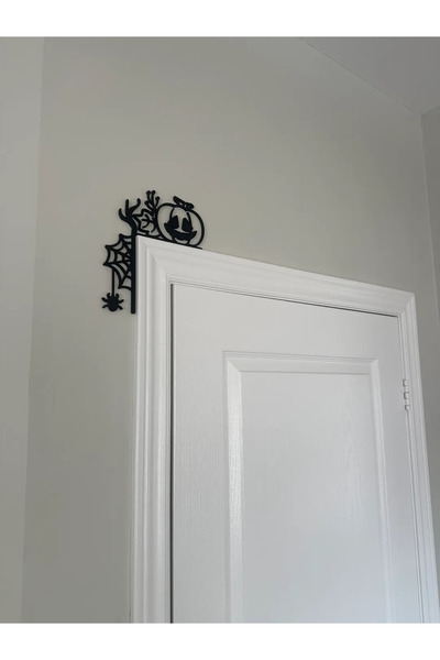 SORA DESIGN Διακόσμηση Πόρτας με Κολοκύθα και Ιστό Αράχνης