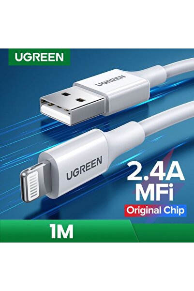 Ugreen يوجرين سلك شاحن يواسبي إلى آيفون بطول 2 م أبيض