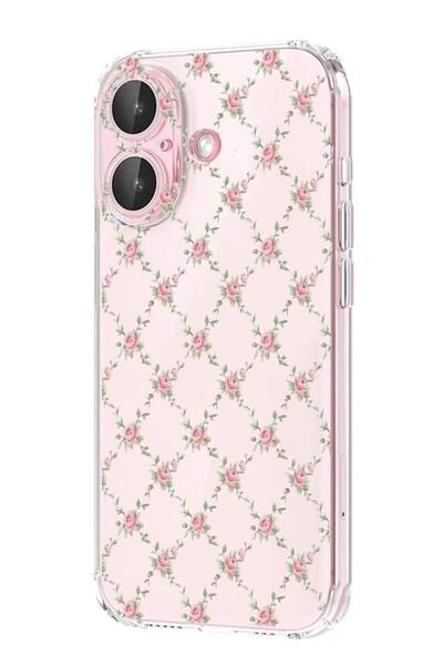 3GEN CASE İphone 16 Plus Uyumlu Desenli Lux Şeffaf Silikon Kılıf