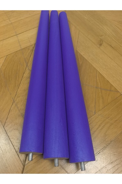 ALBATROS Gürgen Ahşap Retro Ayak Dekoratif Beyaz Pelüş Puf Tabure Bench Koltuk Sandalye