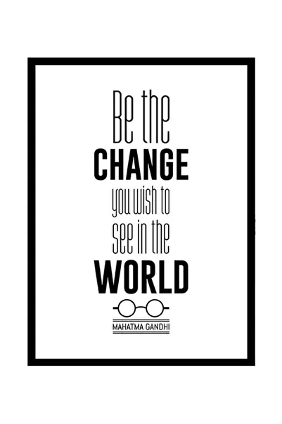 Generic Spoil Your Wall Mahatma Gandhi Quotes Poster With Frame Black/White 40x55centimeter