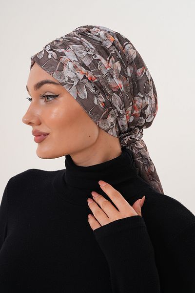 MAG FASHİON Patterned Buckle Bonnet Hijab Bonnet Daily Use Bonnet Shawl Scarf