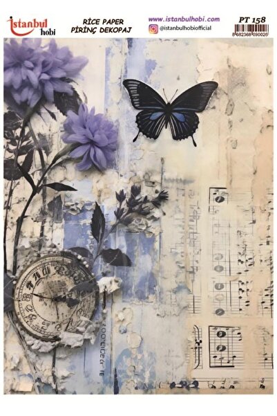 İstanbul Hobi ورق ديكور نحاسي 30x42 سم PT-158