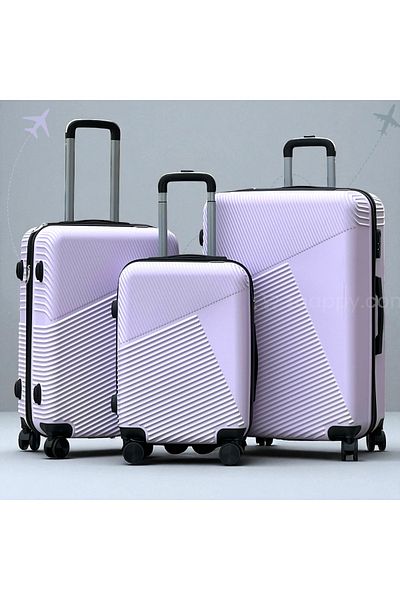 ZAAPPY Hard Shell Lightweight 3PCS SET (20/24/28 Inch) Luggage, Combination Lock