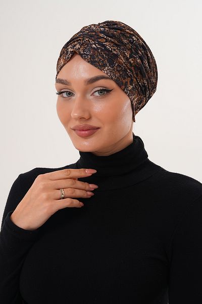 MAG FASHİON Patterned Buckle Bonnet Hijab Bonnet Daily Use Bonnet Shawl Scarf