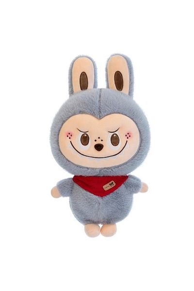 OEMN Labubu Plush Toy, 27 cm, Gray - Birthday and Valentine's Day Gift